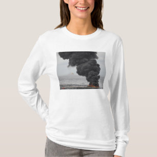 Brandwonden van geconcentreerde kolie t-shirt