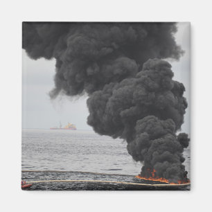 Brandwonden van geconcentreerde olie magneet