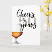 Brandy carte d'argent pour 50 ans (Fleur jaune)