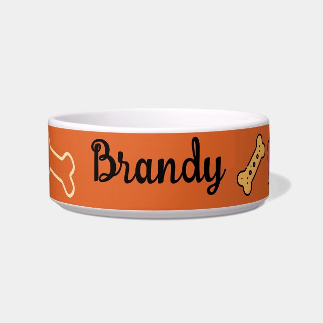 "Brandyl" gecoördineerde  Pet Bowl Voerbakje (Voorkant)