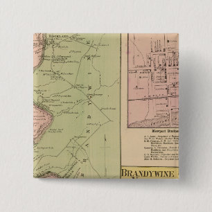 Brandywine Banks Vierkante Button 5,1 Cm
