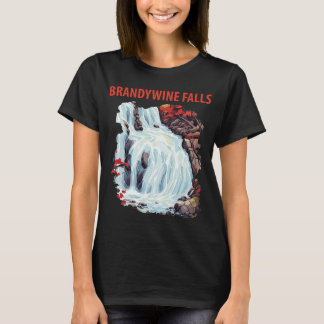 Brandywine Falls Ohio Waterval Retro Reizen T-shirt