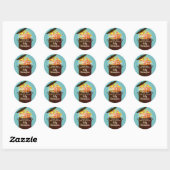 Brankelende aroma's voor het koken van soesovensau ronde sticker (Vel)