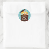 Brankelende aroma's voor het koken van soesovensau ronde sticker (Tas)
