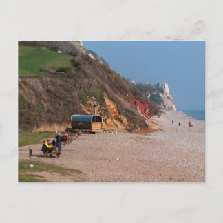 Branscombe Beach in het vroeg voorjaar Briefkaart