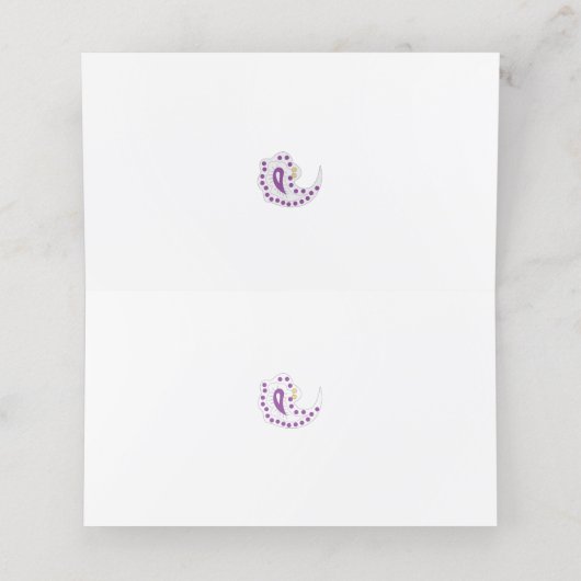 Bransoletka z serduszkiem Style, Light Eggplant Afsprakenkaart (Binnenkant ongevouwen)