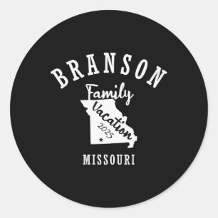 Branson Familie Vakantie 2025 Branson Familie Vaka Ronde Sticker