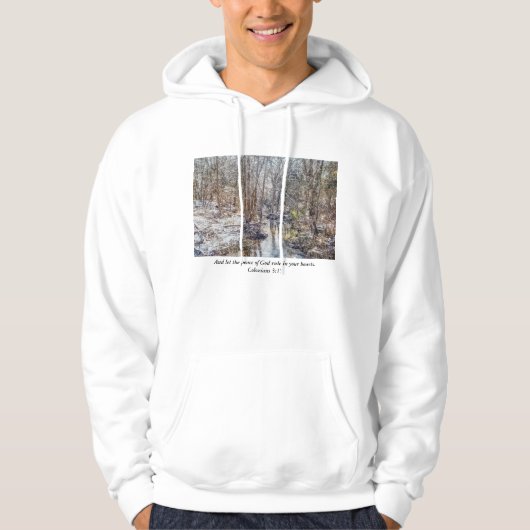 Branson Herfst Creek Winter Snow Painterly Hoodie (Voorkant)