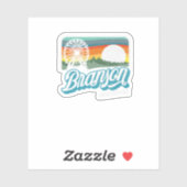 Branson Missouri  80S Style Retro Distresse Sticker (Vel)