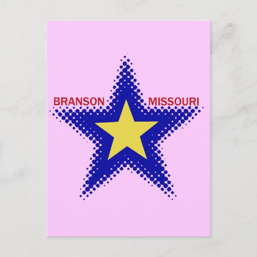 BRANSON MISSOURI BRIEFKAART (Voorkant)