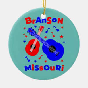 Branson Missouri Family Vacation Guitar Keramisch Ornament