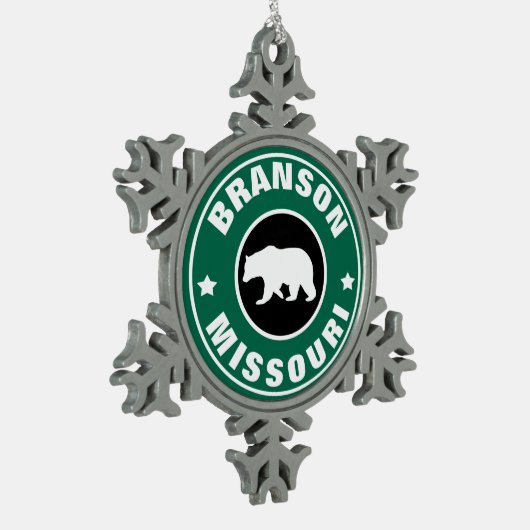 Branson Missouri Tin Sneeuwvlok Ornament (Links)