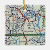 Branson MO  map Keramisch Ornament (Voorkant)
