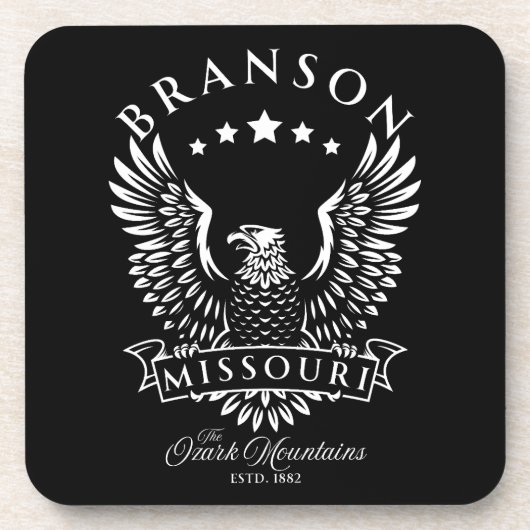 Branson Ozark Mountains Missouri Eagle Bier Onderzetter (Voorkant)