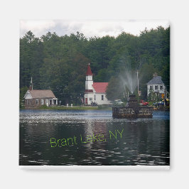 Brant Lake NY Fountain Adirondack Mountains Magneet