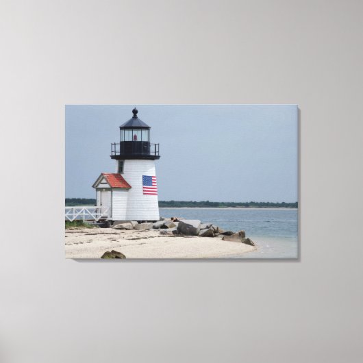 Brant Point Lighthouse 2 Canvas Afdruk (Voorkant)