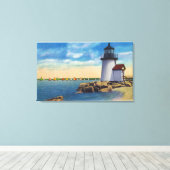Brant Point Lighthouse Scene Canvas Afdruk (Insitu (Houten vloer))