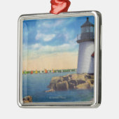 Brant Point Lighthouse Scene Metalen Ornament (Links)