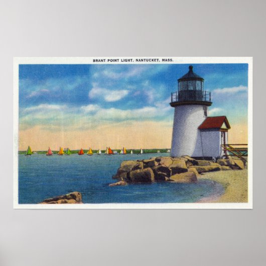 Brant Point Lighthouse Scene Poster (Voorkant)