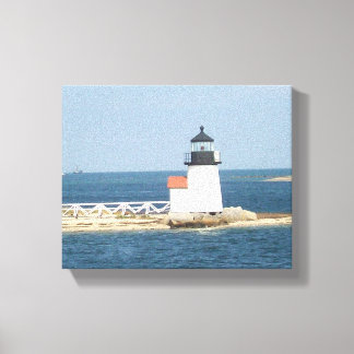 Brant Point Vuurtoren Nantucket Cottage Canvas Afdruk