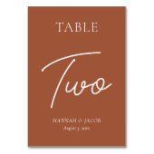 Branzend Oranje Rust Wedding Two Kaart (Achterkant)