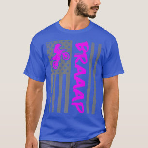  Brap Braap USA Flag Girls Motocross Dirt T-shirt