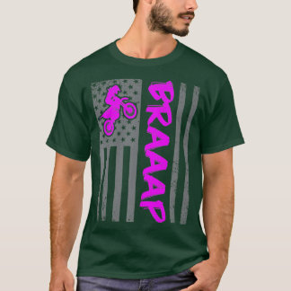 Brap Braap USA Flag Girls Motocross Dirt T-shirt