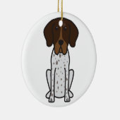 Braque Francais Dog Cartoon Keramisch Ornament (Rechts)