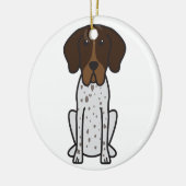 Braque Francais Dog Cartoon Keramisch Ornament (Links)