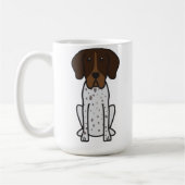 Braque Francais Dog Cartoon Koffiemok (Links)