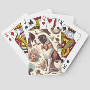  Braque Français hondenillustratie Pokerkaarten