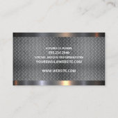 Bras de Dozer | Carte de visite de découpe métalli (Dos)