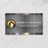 Bras de Dozer | Carte de visite de découpe métalli (Devant)