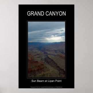Bras de soleil à Lipan Point 4859 Poster noir