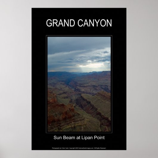 Bras de soleil à Lipan Point 4859 Poster noir (Devant)