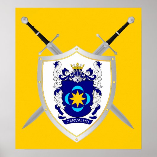 Brasão da família carvalho poster (Voorkant)