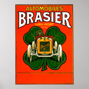 Brasier Motor Auto ~  Automobiel AD Poster