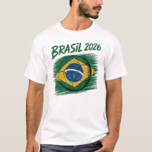 Brasil 2026 Minimalistisch T-Shirt | Schoon Voetba