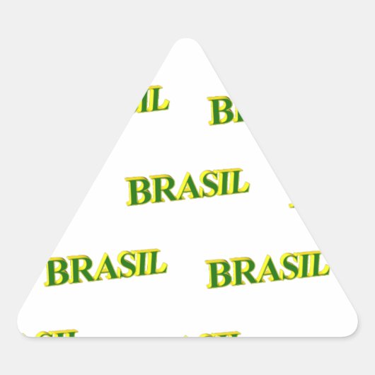 Brasil 3D Driehoek Sticker (Voorkant)