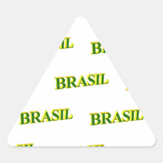 Brasil 3D Driehoek Sticker