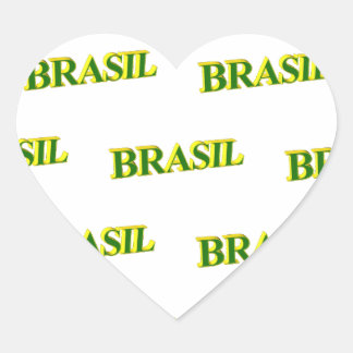 Brasil 3D Hart Sticker