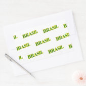 Brasil 3D Rechthoekige Sticker (Envelop)
