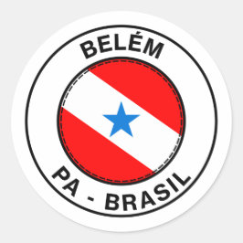 Brasil Belem Para PA Bandeira Stamp Ronde Sticker