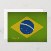 Brasil Flag Briefkaart (Voorkant / Achterkant)