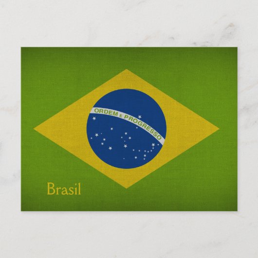 Brasil Flag Briefkaart (Voorkant)