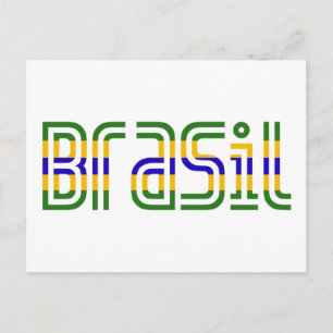 Brasil Flag Colors. Briefkaart