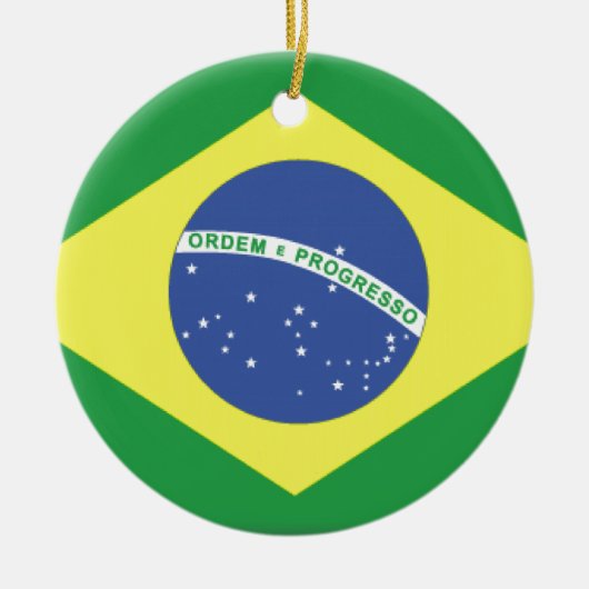 Brasil Flag Keramisch Ornament (Voorkant)