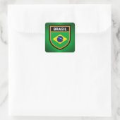 Brasil Flag Vierkante Sticker (Tas)