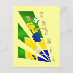 Brasil Graphic Chest control futebol Braziliaanse  Briefkaart