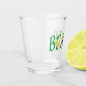 Brasil in vlag kleuren shot glas (Links)